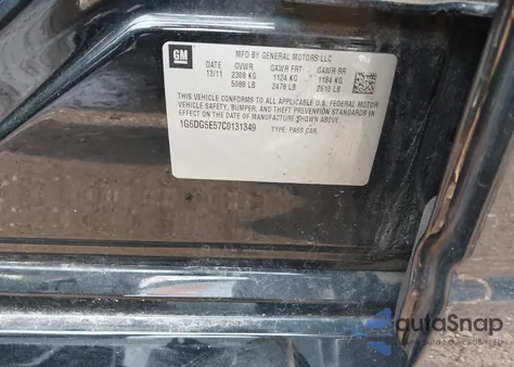 2012 Cadillac Cts Luxury z USA, uszkodzony, nr VIN 1G6DG5E57C0131349